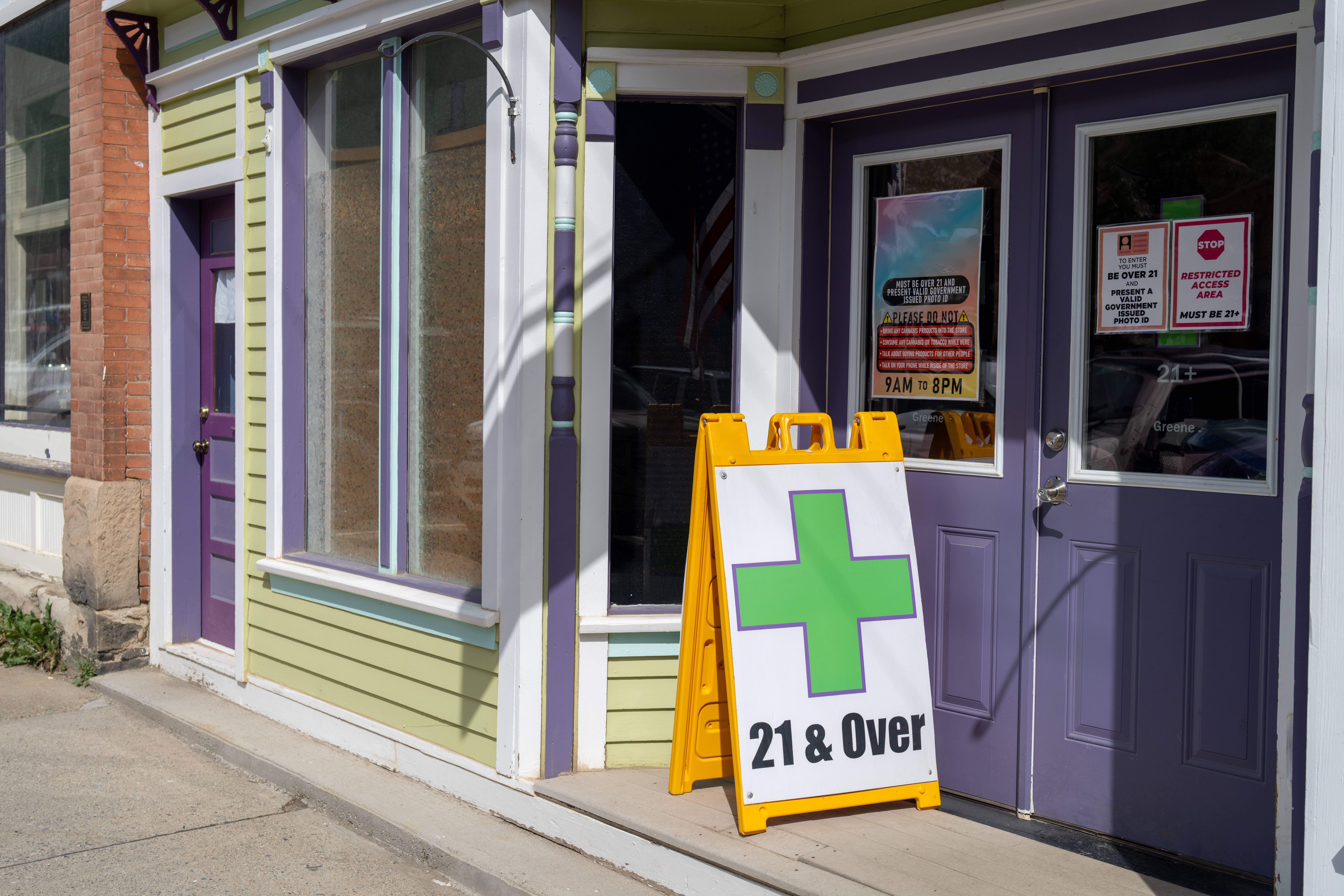 The outside of a cannabis store