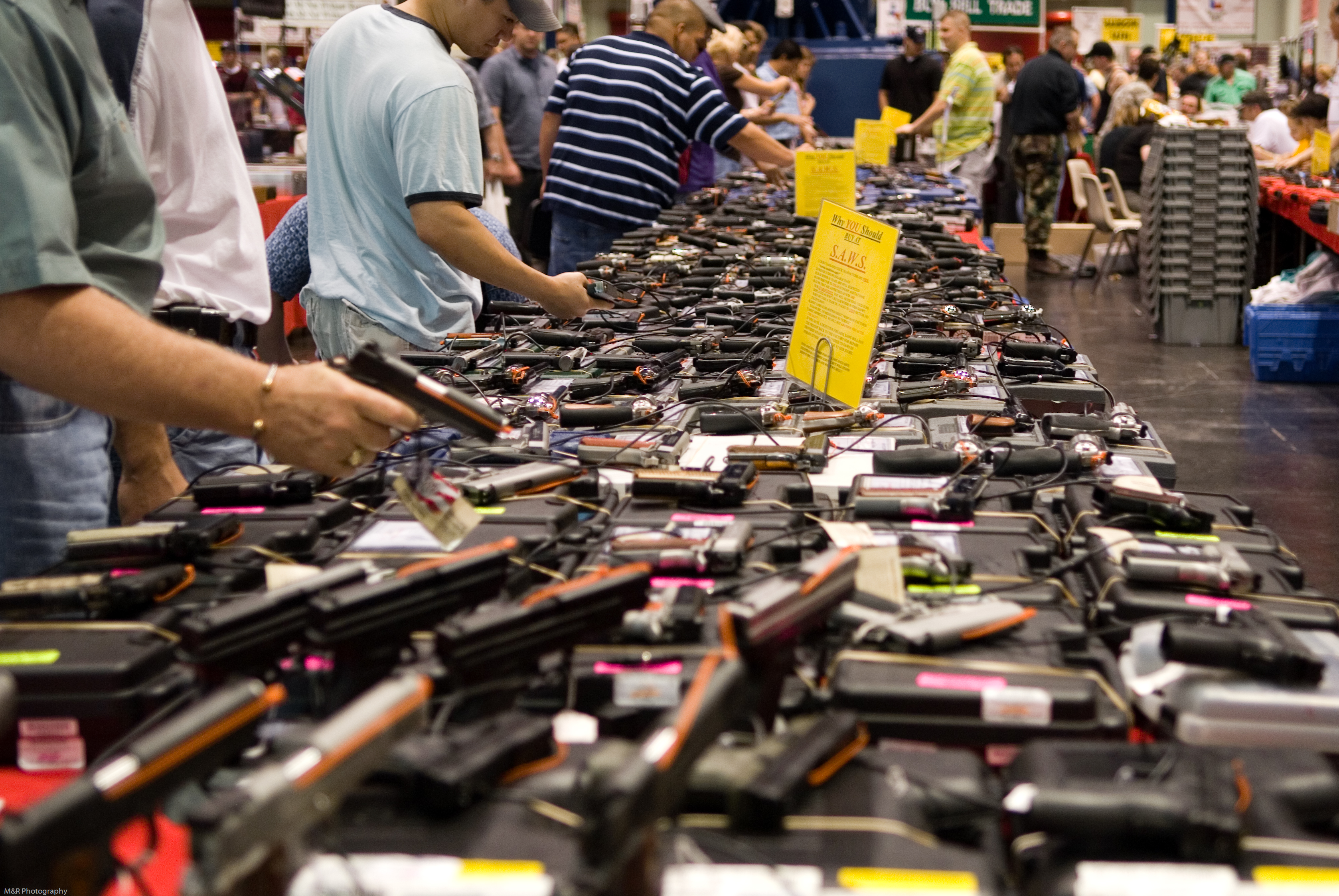 Guns at gun show 