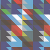 Abstract pattern of rainbow colored right triangles